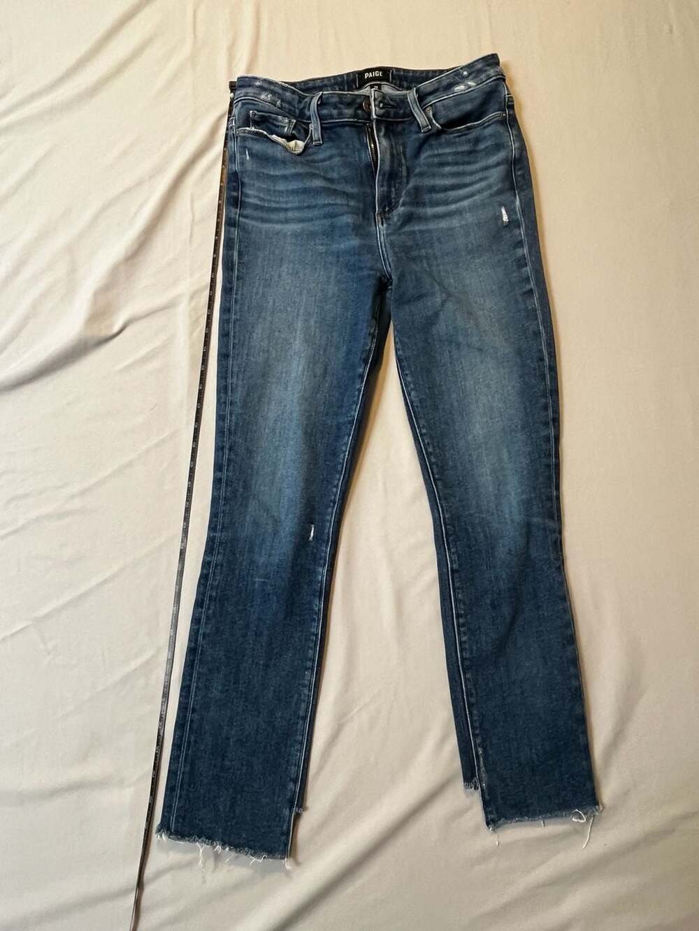 PAIGE Margot Ankle Peg Jeans Sz 29 Dark Wash High Rise Slim Straight Quiet Luxur